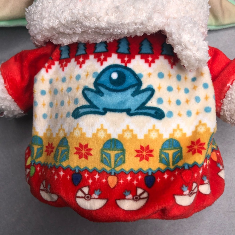 DISNEY STAR WARS THE MANDALORIAN 8" GROGU BABY YODA CHRISTMAS HOLIDAY PLUSH 2023 - Picture 5 of 6